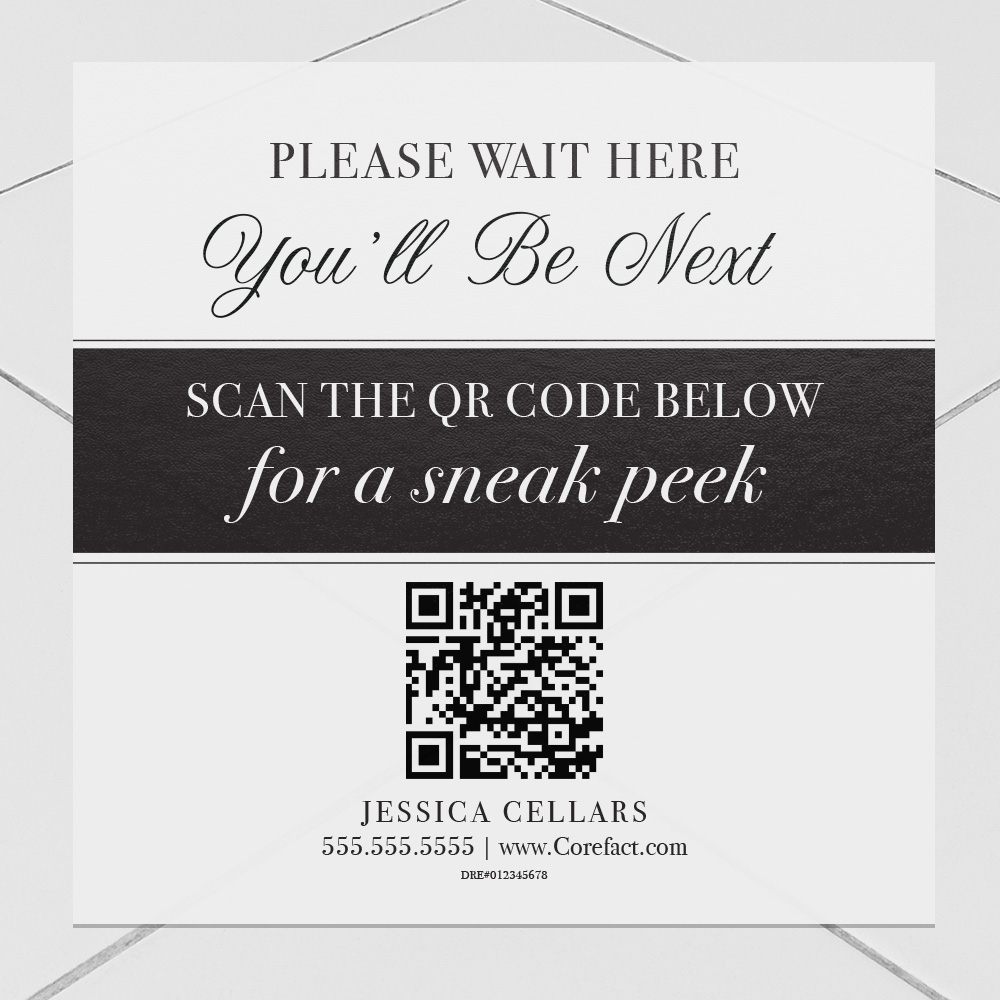 Corefact Typography Collection Decal - Please Wait Here Corefact Typography Collection Decal - Please Wait Here