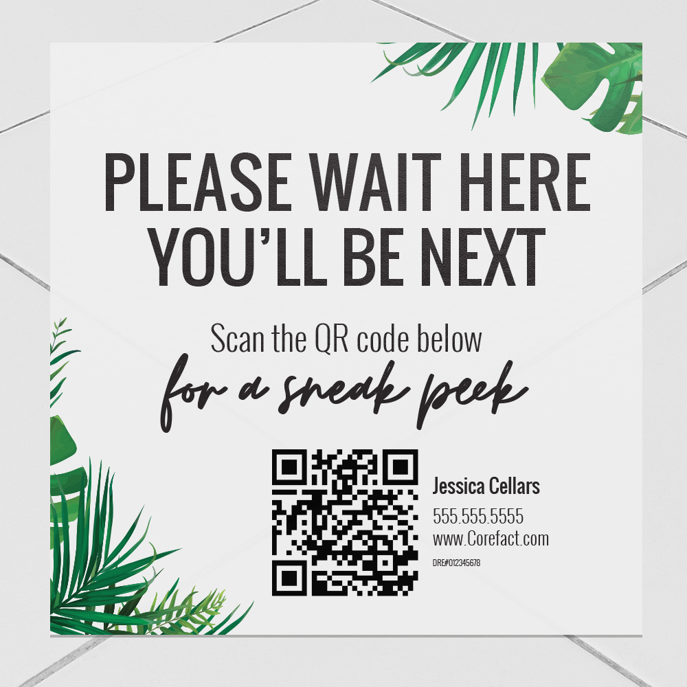 Corefact Oasis Collection Decal - Please Wait Here Corefact Oasis Collection Decal - Please Wait Here