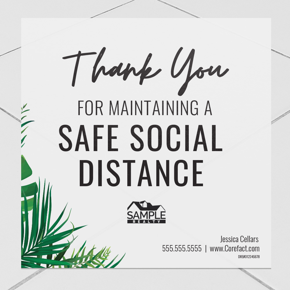 Corefact Oasis Collection Decal - Safe Distance Corefact Oasis Collection Decal - Safe Distance
