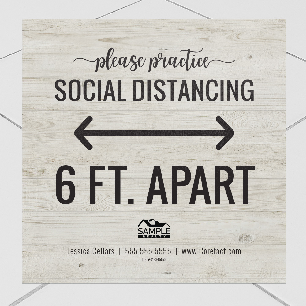Corefact Wood Collection Decal - Social Distancing Corefact Wood Collection Decal - Social Distancing