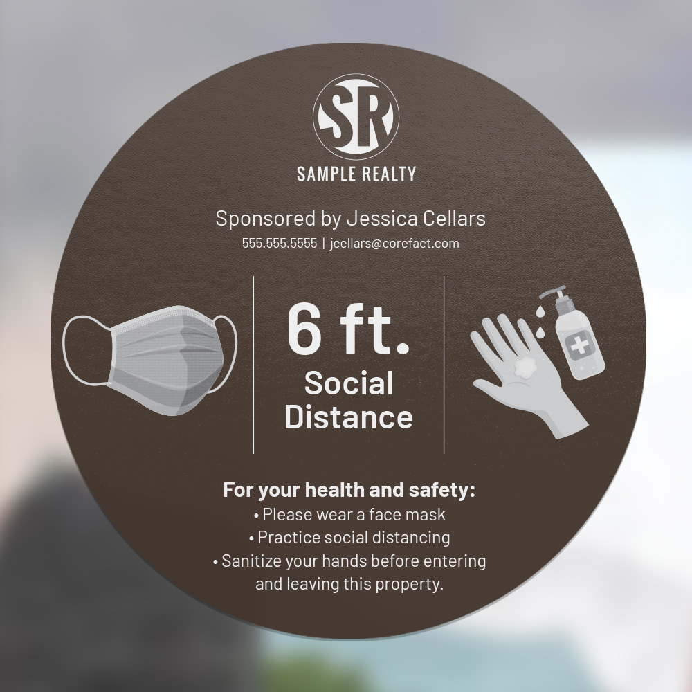 Corefact Circle Cling - Social Distance - Color Corefact Circle Cling - Social Distance - Color