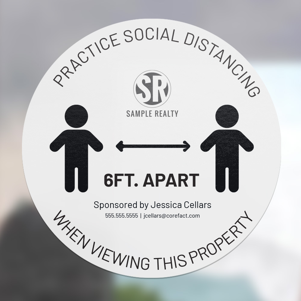 Corefact Circle Cling - Practice Social Distancing Corefact Circle Cling - Practice Social Distancing
