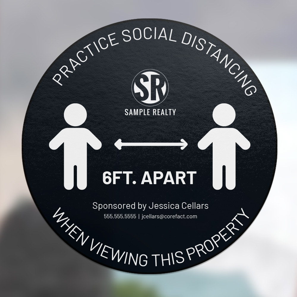 Corefact Circle Cling - Practice Social Distancing - Color Corefact Circle Cling - Practice Social Distancing - Color