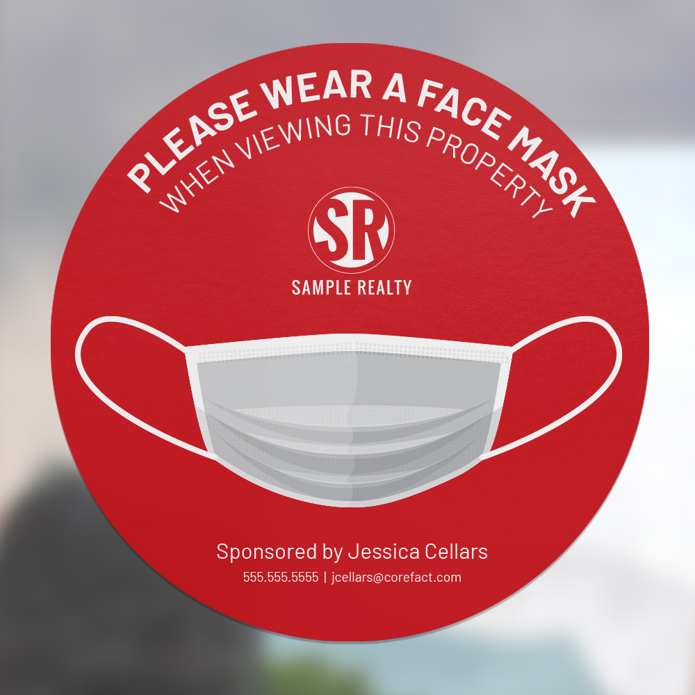 Corefact Circle Cling - Wear a Face Mask - Color Corefact Circle Cling - Wear a Face Mask - Color