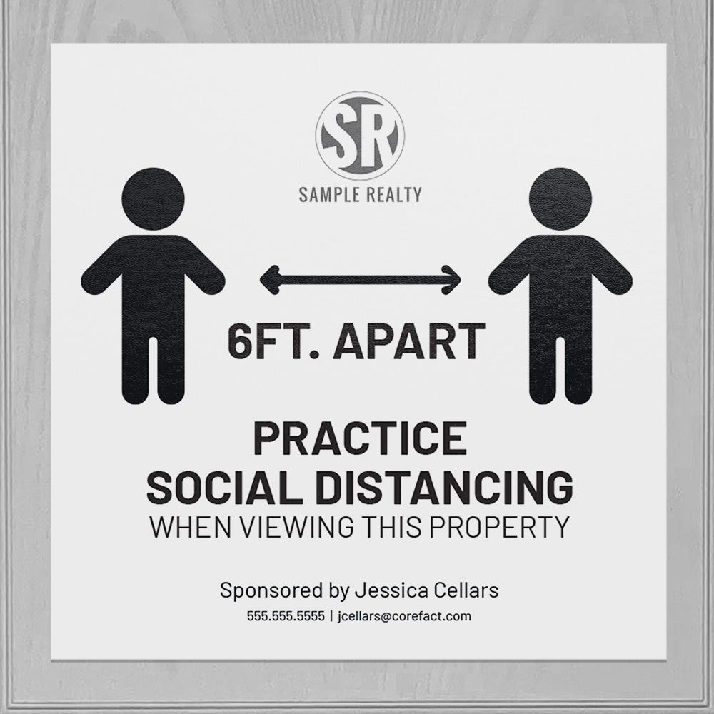 Corefact Square Cling - Practice Social Distancing Corefact Square Cling - Practice Social Distancing