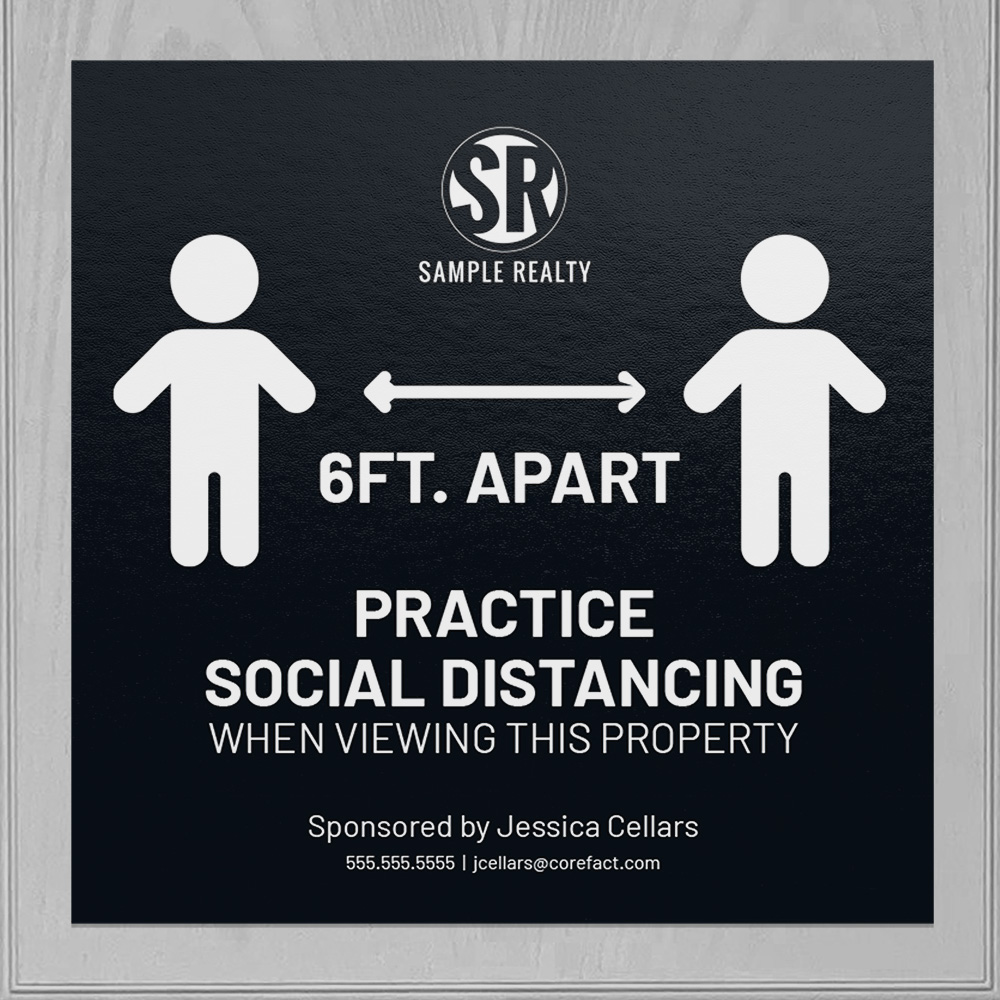 Corefact Square Cling - Practice Social Distancing - Color Corefact Square Cling - Practice Social Distancing - Color