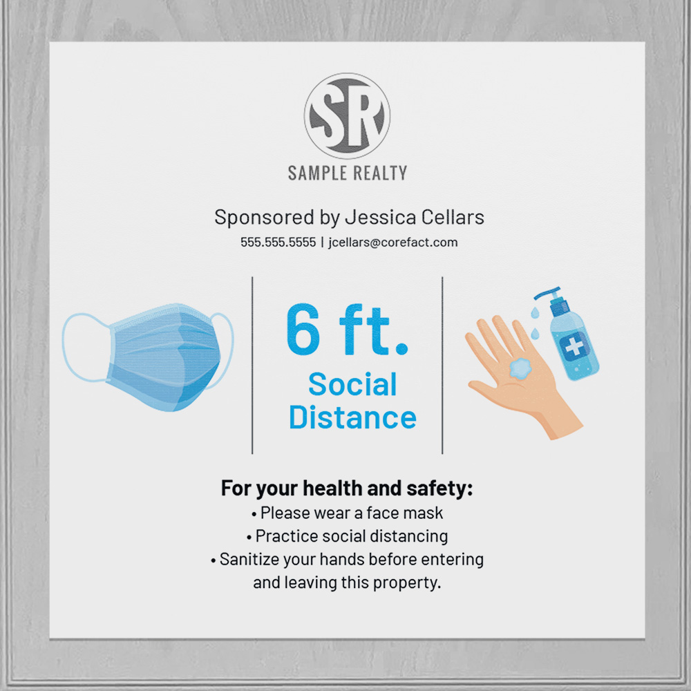 Corefact Square Cling - Social Distance Corefact Square Cling - Social Distance