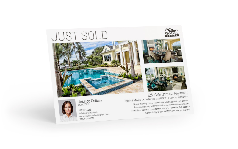 Just Sold Postcard -- With three featured images